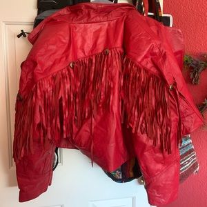 Red fringe jacket